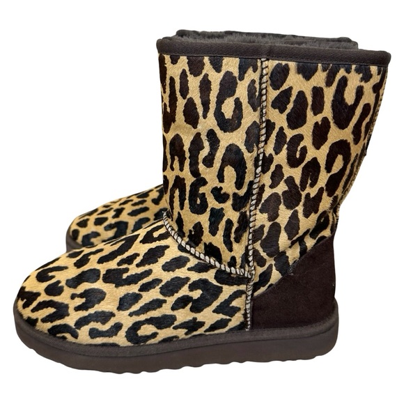 UGG CLASSIC SHORT EXOTIC CHEETAH BOOTS SZ 8 $240 - Picture 6 of 12